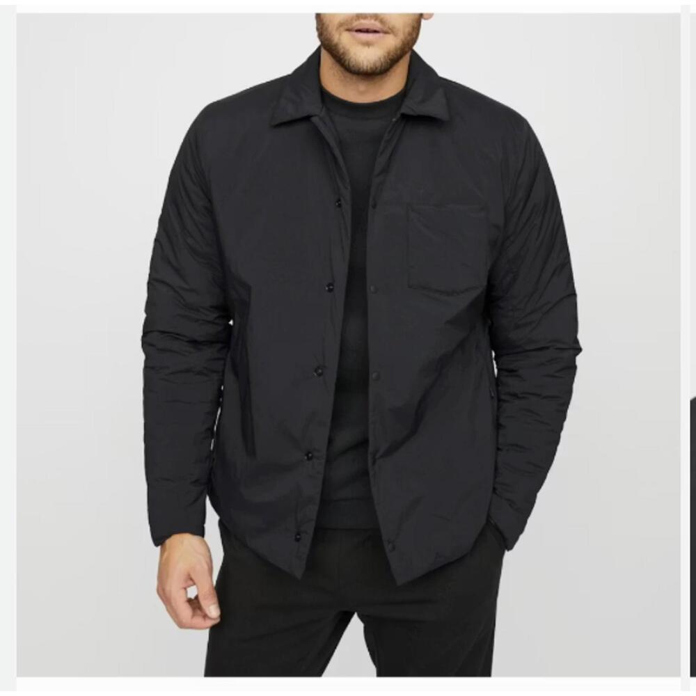 Hill City Thermal Insulated Shirt Jacket S Black Techwear Snap Front Huckberry